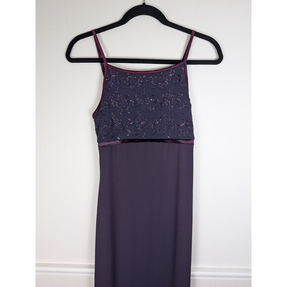 Vintage Dress Womens Small 90s Y2K Prom Maxi Witchy Square Neck Bling Regency - Picture 13 of 16